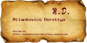 Milankovics Dorottya névjegykártya